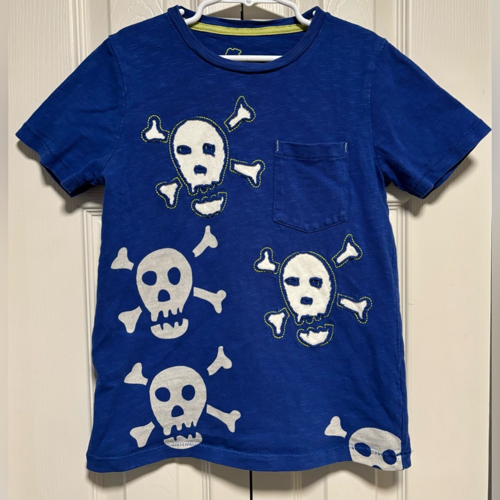 Mini Boden Boys Blue Skull Shirt